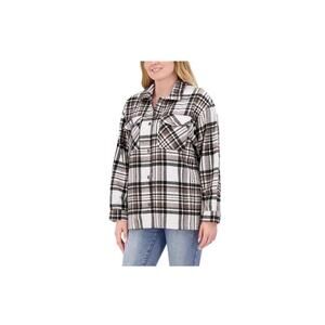 HFX, women's shirt jacket  relaxed fit drop shoulder pockets, Size.M.  BI
